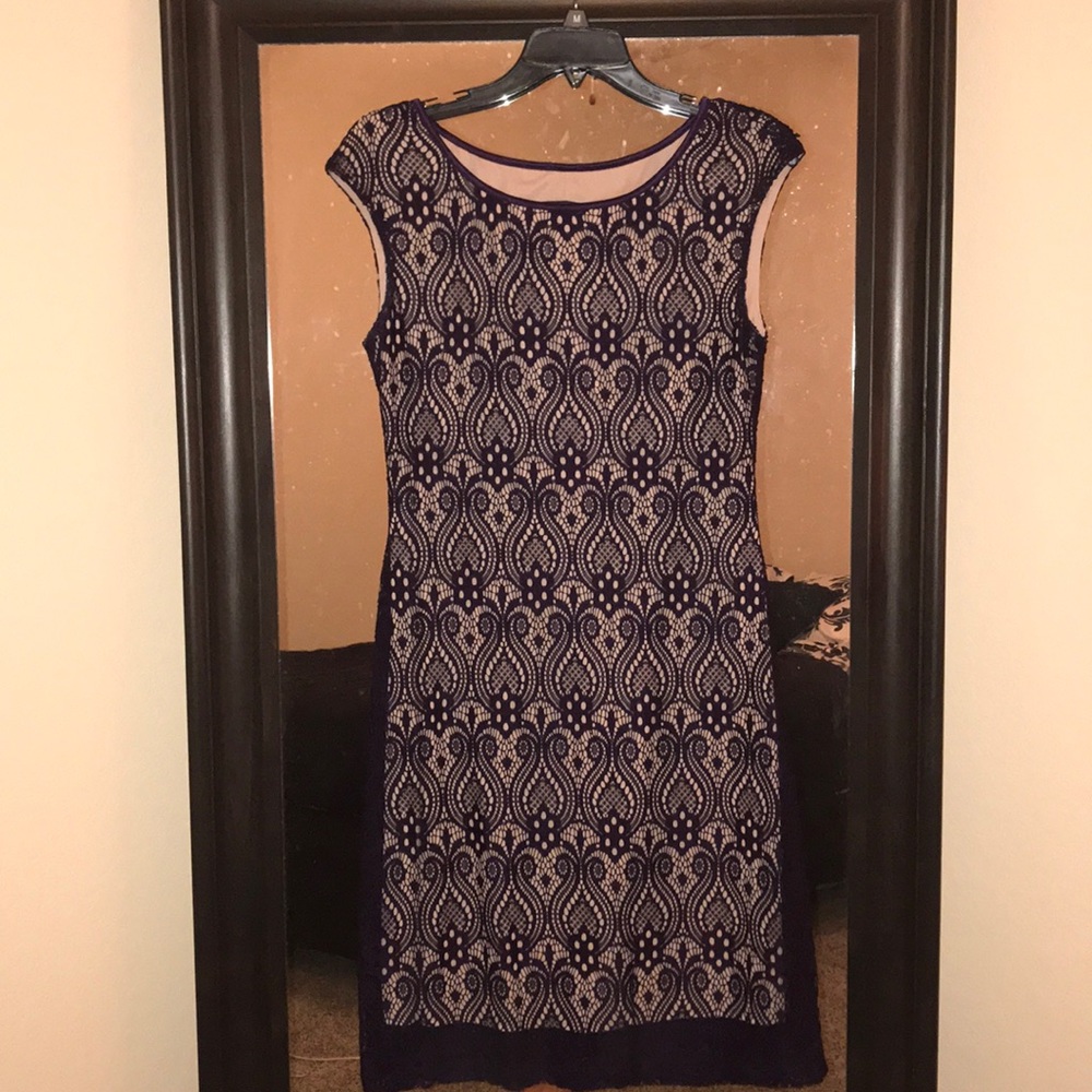 Purple/tan Dress